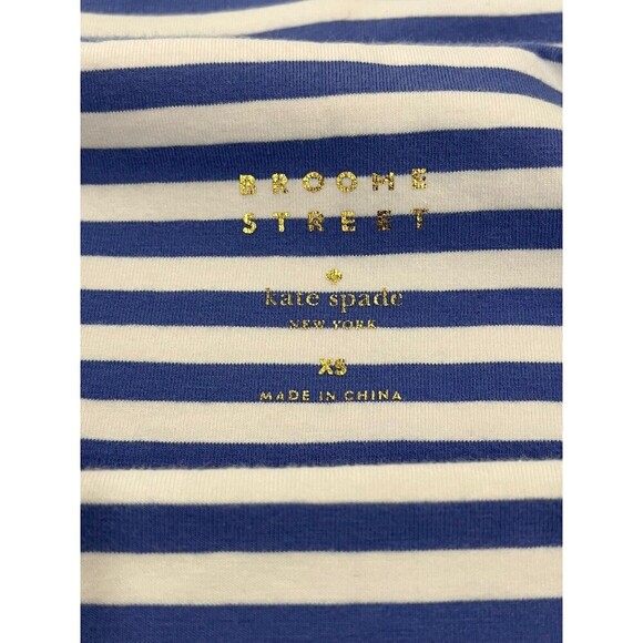 Kate Spade Broome‎ Street Tank Dress Womens X Small Blue White Stripe Boat Neck - Picture 5 of 6